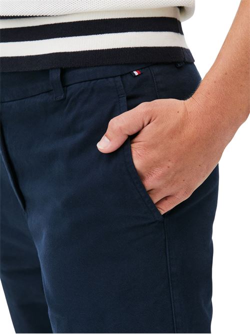 Pantalone donna blu scuro in cotone Tommy Hilfiger | WW0WW45920C1G